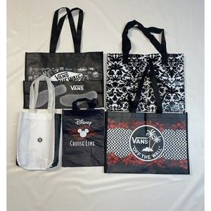 tote bag lot, Vans, lulu lemon, disney, all bags are in great condition